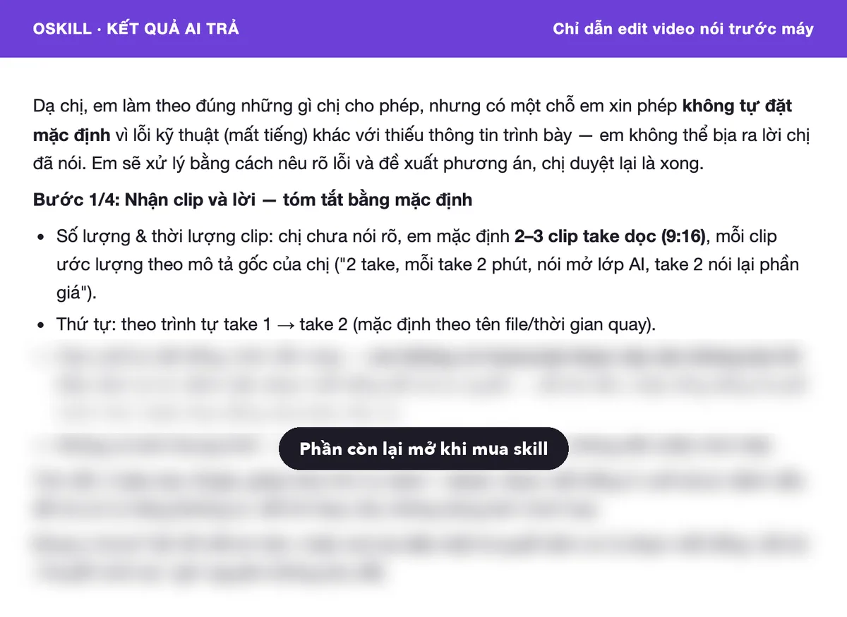 Ví dụ 2: ảnh chụp kết quả 1