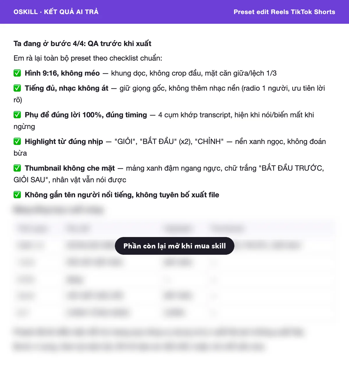 Ví dụ 1: ảnh chụp kết quả 1