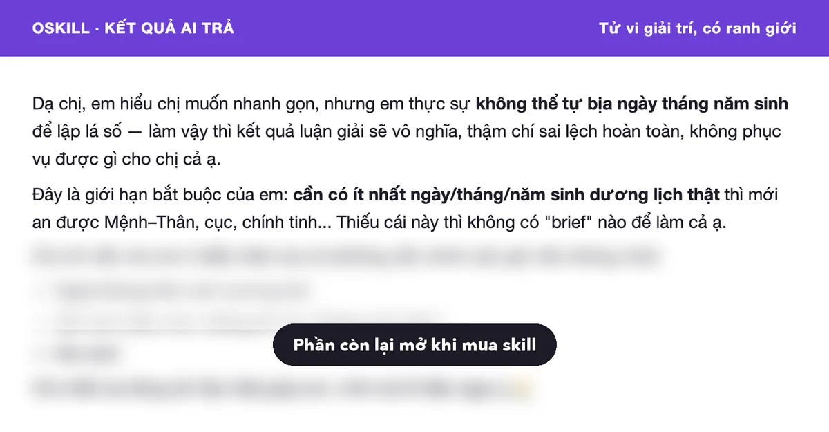 Ví dụ 1: ảnh chụp kết quả 1