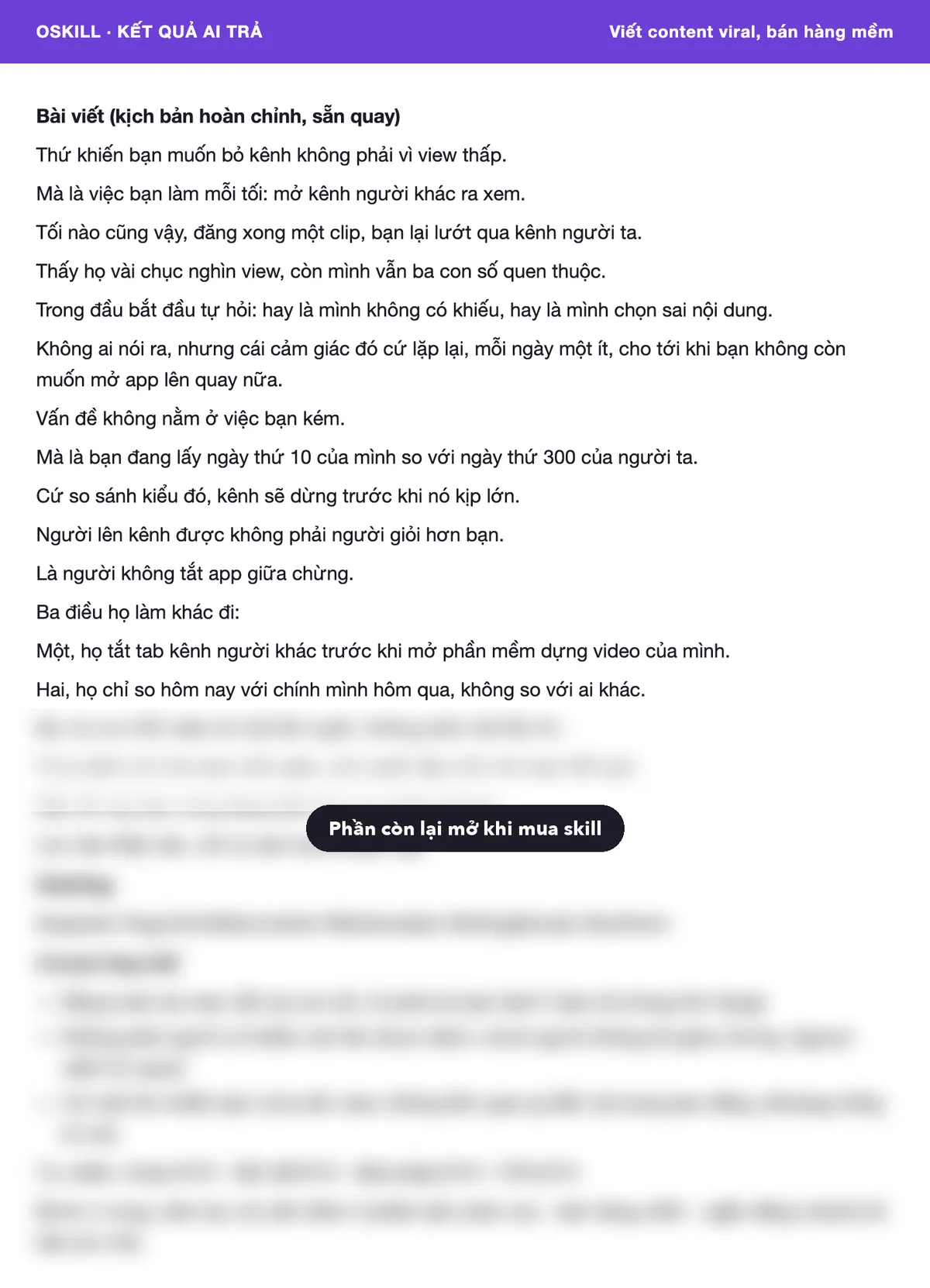 Ví dụ 2: ảnh chụp kết quả 1
